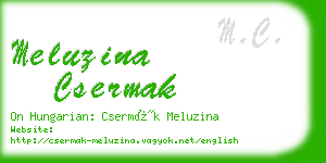 meluzina csermak business card